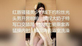 红唇骚骚美少妇线下约粉丝光头男开房啪啪，揉捏大奶子特写口交舔屌，沙发上骑乘套弄猛操内射，操完再去浴室洗澡